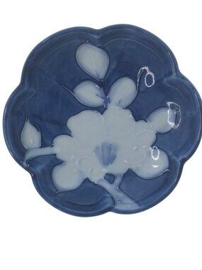 VTG Fitz & Floyd Blue & White Flowers Bowl Japan 5” X 1.5”